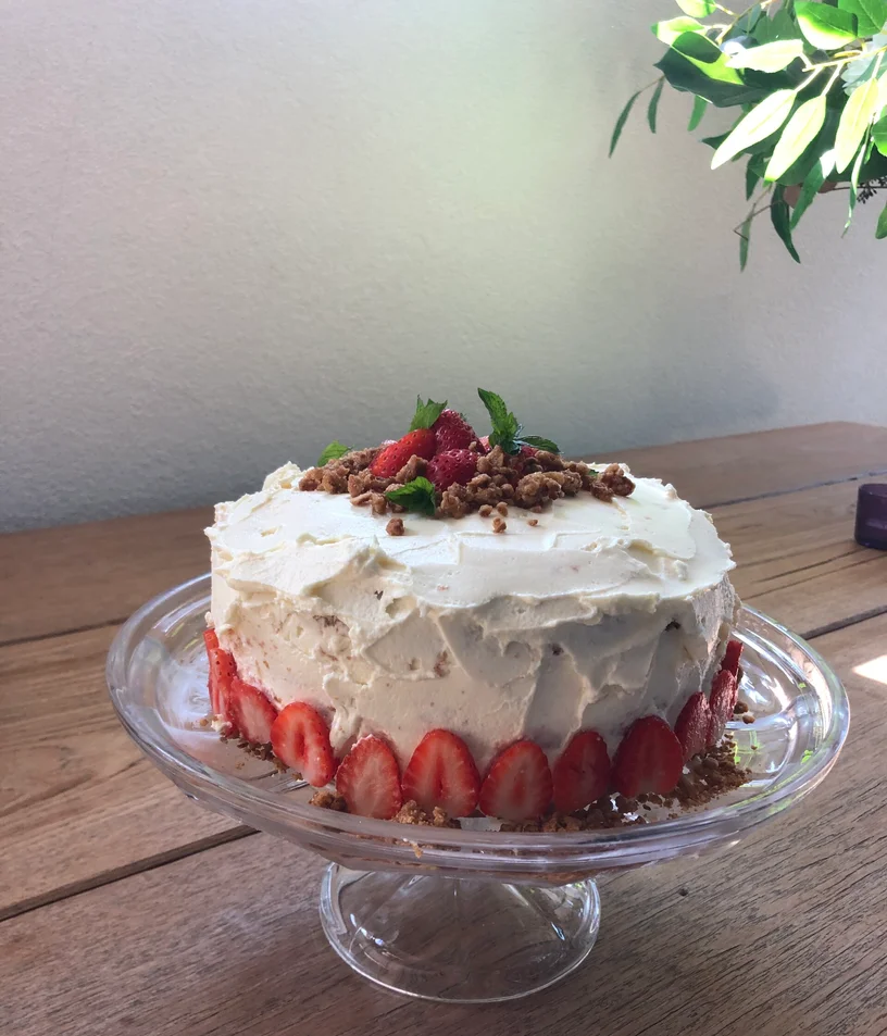 happycountrylife-aardbeienstroopwafelcake