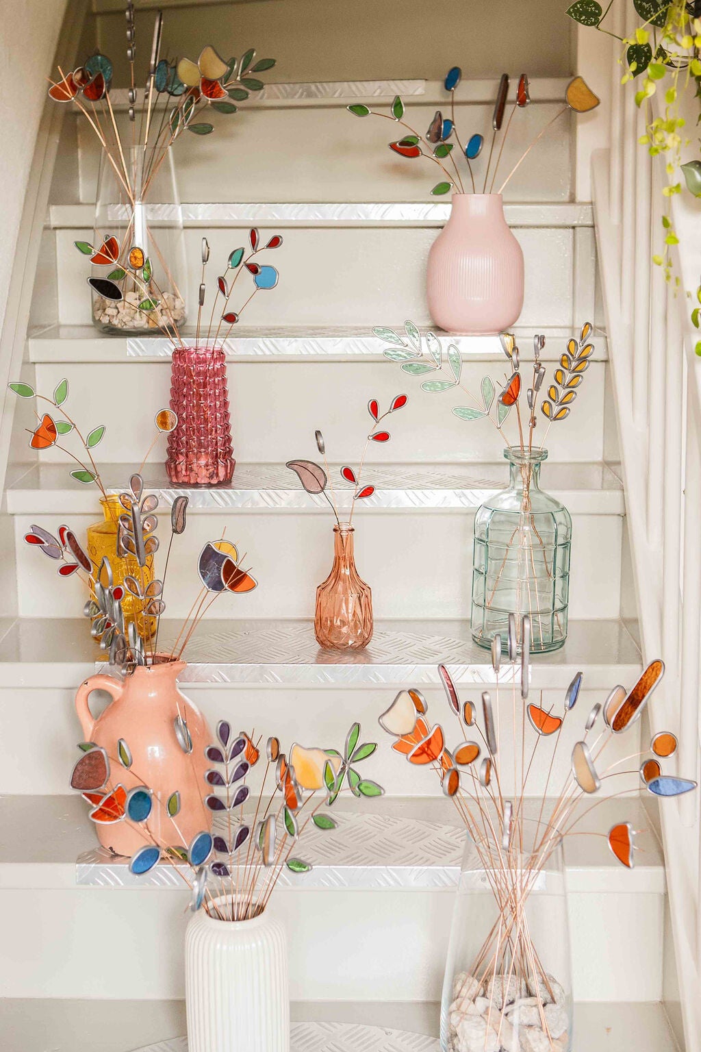 happycountrylife-cadeau ideeën-glas in lood bloemen